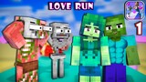Monster School : LOVE RUN CHALLENGE 01 NEW VERSION - Minecraft Animation