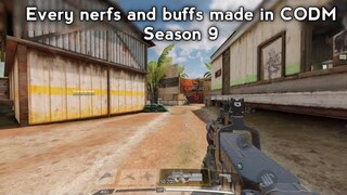 Every nerfs and buffs made in CODM Season 9