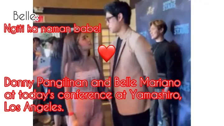 Donny Pangilinan and Belle Mariano at today's conference at Yamashiro, Los Angeles | Donbelle❤️