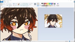 SPEEDPAINT | #2 | i draw zhongli on ms paint