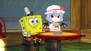 Remilia memakan Krabby Patty