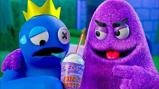 GRIMACE SHAKE BIRTHDAY Vs. BLUE?! RAINBOW FRIENDS 2 Animation