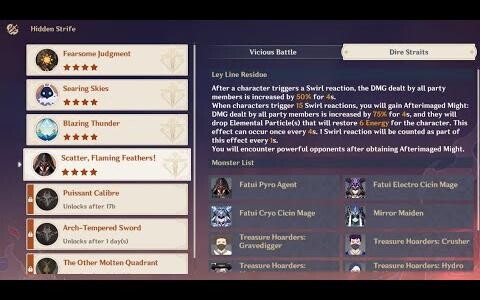 【Genshin Impact】 2.8 Hidden Strife วันที่ 4 - กระจาย ขนนกเพลิง! ช่องแคบไดเร่ กันหยู ละลาย C0