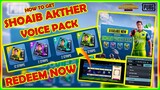 SHOAIB AKHTER VOICE PACK AA GIA HA | HOW TO GET FREE VOICE PACK IN PUBG MOBILE | SHOAIB VOICE PACK