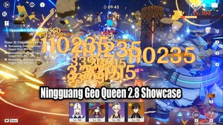 Ningguang Geo Queen Back on 2.8 - Satisfying Combo Showcase Oneshot Floor 12-3