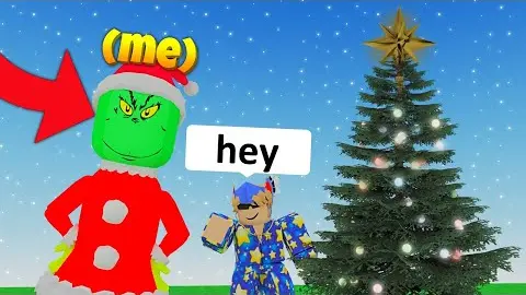 I TROLLED as the GRINCH in Roblox BedWars...