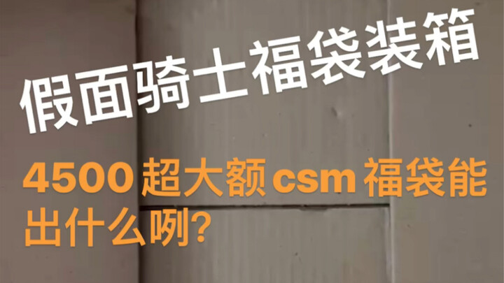 假面骑士福袋装箱。4500价位超大额csm福袋！