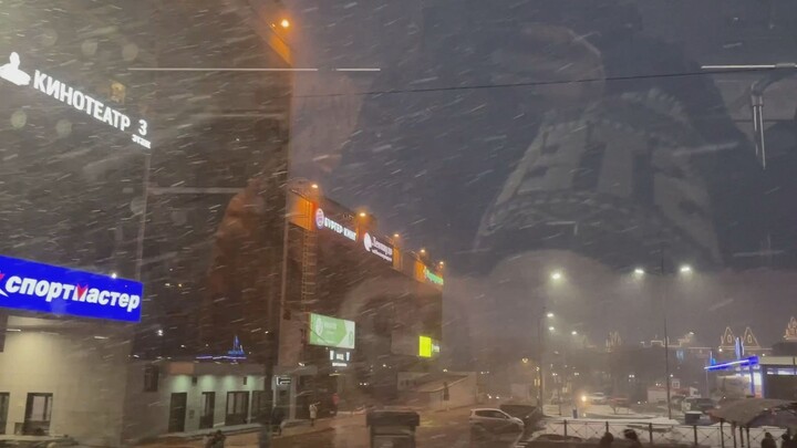 Ordinary april evening in Moscow, Metro Bridge and Technopark station