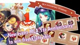 New event MLA 1st anniversarry  to win free granger elite skin | Draw scrolls to win elite skin