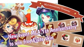 New event MLA 1st anniversarry  to win free granger elite skin | Draw scrolls to win elite skin