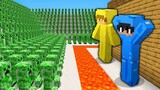1000 CREEPERS VS The SAFEST Minecraft House
