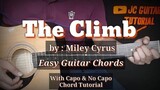 The Climb - Miley Cyrus Guitar Chords (No Capo & with Capo Chords Tutorial)