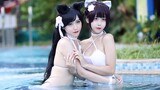 Sprout x Don't Stay Cat Kaohsiung cos/Atago cos Azur Lane swimsuit