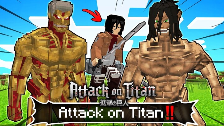 Review Addon ATTACK ON TITAN KERENNYA MINTA AMPUN..!!😱 Review Addon Minecraft PE MCPE 1.18