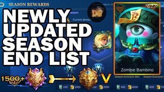 S17 SEASON END LIST! in Mobile Legends