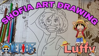 drawing anime one piece luffy part.1