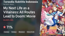 Hamefura Movie Subtitle Indonesia (Otome Game no Hametsu Flag shika Nai Akuyaku Reijou)