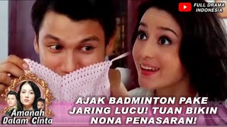 AJAK BADMINTON PAKE JARING LUCU! TUAN BIKIN NONA PENASARAN! - AMANAH DALAM CINTA