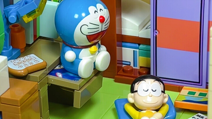 4.000 blok bangunan digunakan untuk memulihkan rumah Nobita dengan cermat!