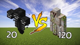 Wither vs Iron Golem มายคราฟ ใครจะชนะ!?