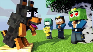 Monster School : The BRAVE POLICE DOG Baby Zombie - Sad Story - Minecraft Animation