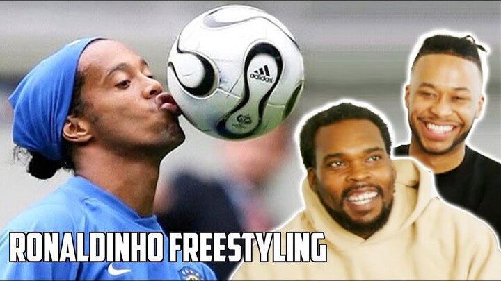 Americans React to Ronaldinho ● Insane Freestyle Tricks!