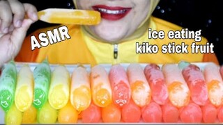 ASMR ICE EATING CRUNCHY SOUNDS|ICE KIKO STICK FRUIT|ICE EATING SATISFYING|segar|ASMR INDONESIA