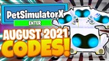 PET SIMULATOR X CODES *AUGUST 2021* ALL NEW SECRET OP CODES! Roblox Pet Simulator X