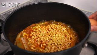 Hướng dẫn làm mì cay đơn giản ngay tại nhà| ASMR Cooking | Mỳ cay thơm ngon | PHỤ ĐỀ