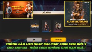 FREE FIRE | THÔNG BÁO LỊCH PHÁT CODE FREE THÁNG 3 ĐỢT CUỐI - THÍCH CÓ CODE FREE TOÀN SERVER QUÁ !