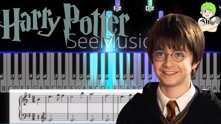 Hedwig's Theme - Harry Potter - Medium - John Williams - Piano tutorial - with sheet music