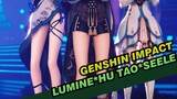 Genshin Impact | [Lumine*Hu Tao*Seele] Skuad Tiga Gadis, Cepat Buang Senjata!