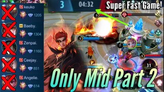 ALL MID PART 2 | DI MAKAPANIWALA KALABAN 😂 | MLBB FUN CHALLENGE | Valir Draconic Flame | MLBB