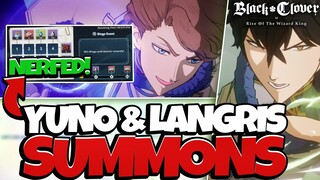 MY LUCK CAN'T BE REAL! *NEW* SSR YUNO & LANGRIS SUMMONS & BINGO EVENT NERFED! - Black Clover Mobile