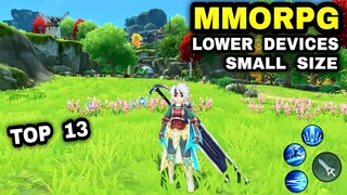 Top 13 MMORPG for LOWER DEVICES | Best 13 Games MMORPG Online SMALL SIZE for Android iOS • Best MMO