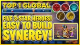 EASY TO BUILD 5 SYNERGY + 5 3-STAR HEROES GAMEPLAY ! RANK 1 MAGIC CHESS - Mobile Legends Bang Bang