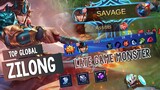 SAVAGE! 7600 + Matches! Zilong Top Global Late Game Monster - Mobile Legends