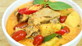 แกงเผ็ดเป็ดย่าง Gaeng phed ped yang | ทำกินเอง