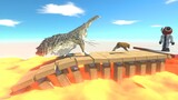 Dinosaurs vs Prehistoric and Modern Animals on Unstable Bridge - Animal Revolt Battle Simulator