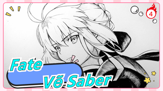 [Fate/Vẽ tranh] Vẽ Saber (｡･ω･｡)ﾉ♡_4
