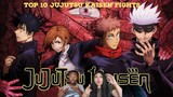 TOP 10 JUJUTSU KAISEN ANIME FIGHT SCENES REACTION!