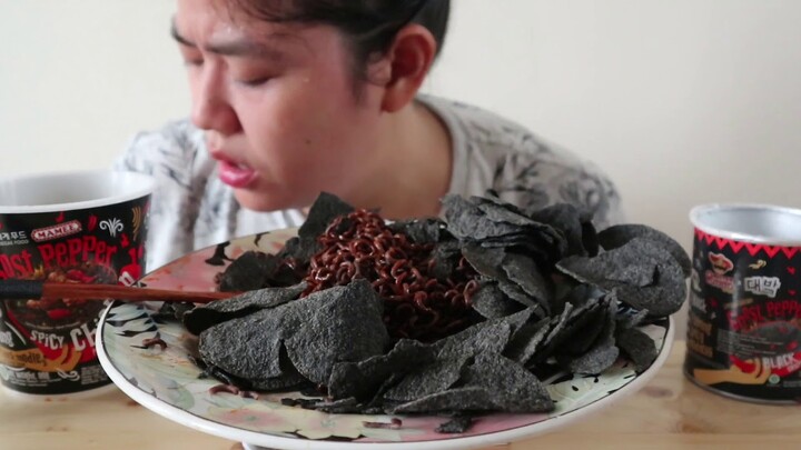 NYOBAIN GHOST PEPPER NOODLE DITAMBAH POTATO GHOST PEPPER, SPEECHLESS !!!