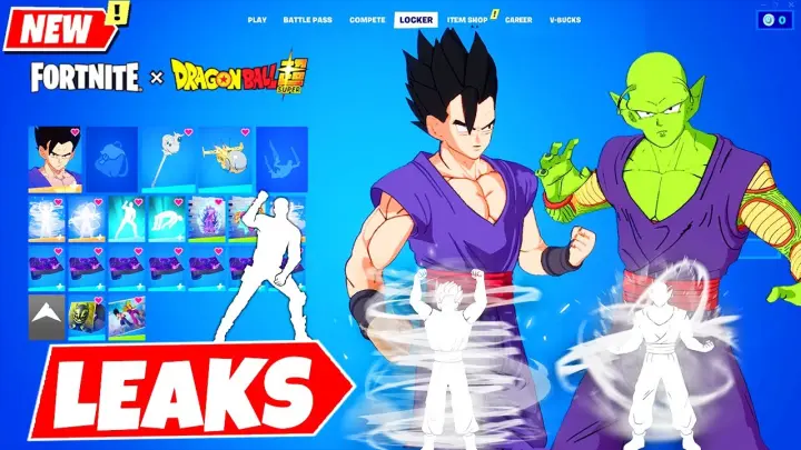 ALL NEW DRAGON BALL Super Cosmetics Fortnite: Son Gohan and Piccolo Skins, Emotes, and more!