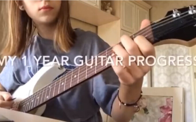 吉他 学习一年的成就，励志练琴Vlog