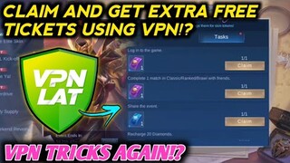 NEW VPN TRICKS! CLAIM AND GET EXTRA FREE TICKETS IN SNOW BOX EVENT USING VPN!? MOBILE LEGENDS