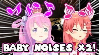 【HoloLive】Baby Noises x2! (feat. Luna and Miko)【English Sub】