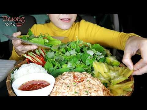 Asmr mukbang Ruốc cuốn bánh tráng☆Bữa ăn đầy đủ dinh dưỡng,Âm thanh ăn|Thuong ASMR