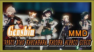 [Genshin, MMD] Venti, Xiao, Kaedahara Kazuha, Albedo, Gorou