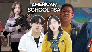 Korean Teens React To American School PSAs That you will NEVER see in Korean School!