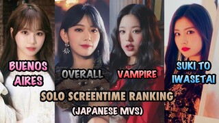 IZ*ONE Solo Screen Time Ranking | Japanese MVs (Debut-Latest)